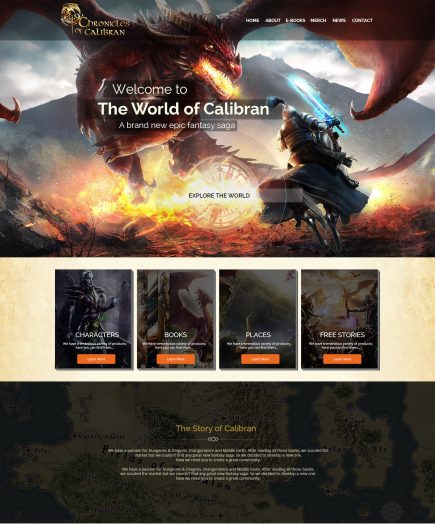 World of Calibran - Website Design